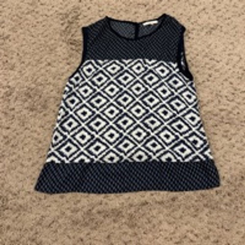 Women's Skies are Blue Top Size M Blue White
